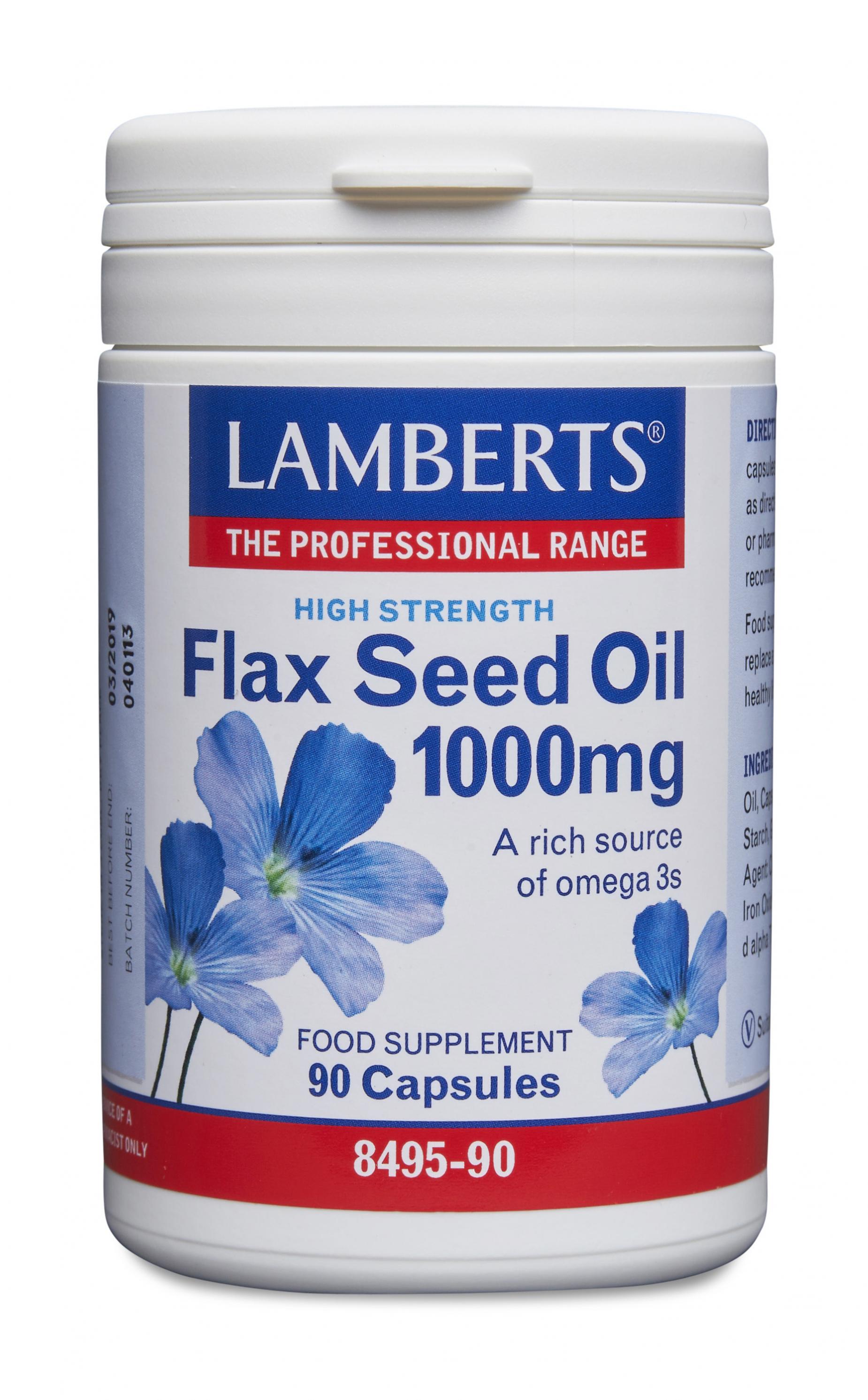 Lamberts Flax Seed Oil 1000mg 90 Capsules