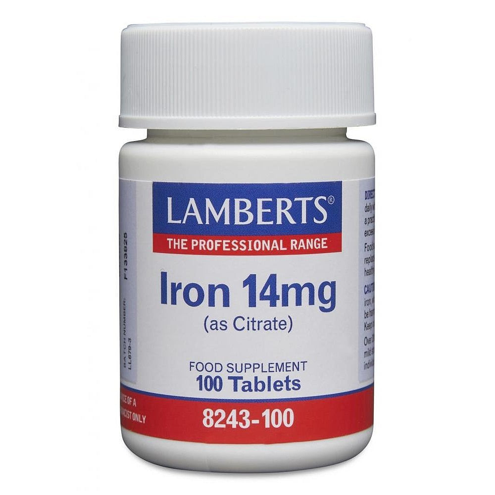 Lamberts Iron 14mg (as Citrate) 100 Tablets