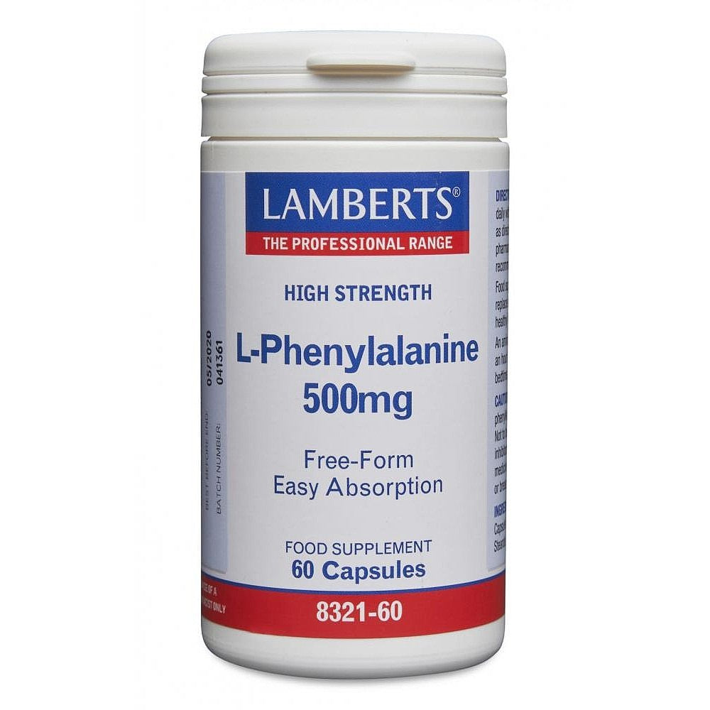 Lamberts L-Phenylalanine 500mg 60 Capsules