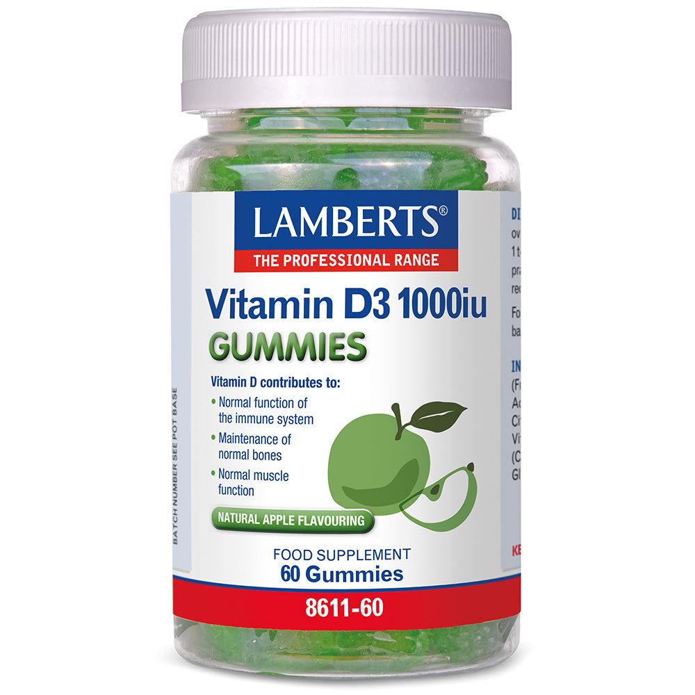 Lamberts Vitamin D3 1000iu Gummies - 60 Gummies