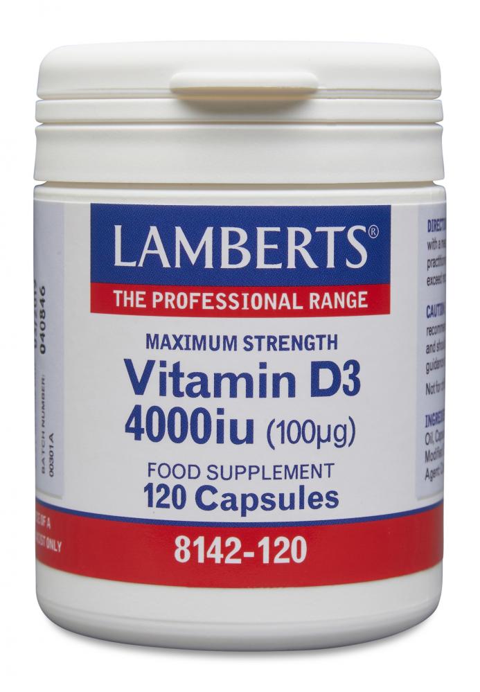 Lamberts Vitamin D3 4000iu 120 Capsules
