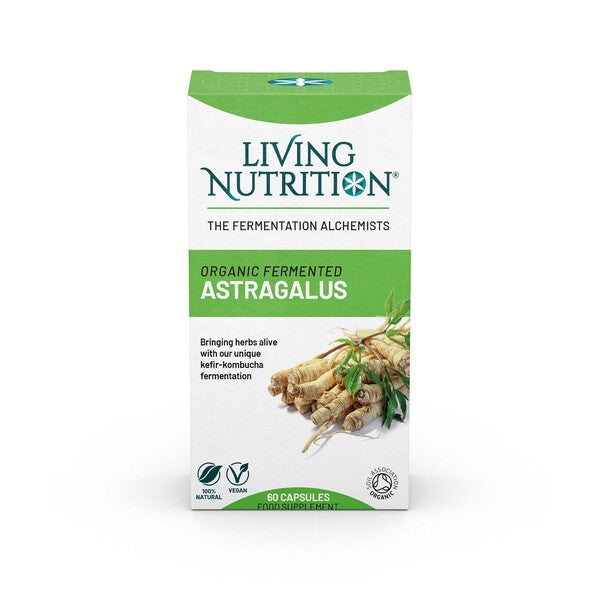 Living Nutrition Organic Fermented Astragalus 60 Capsules