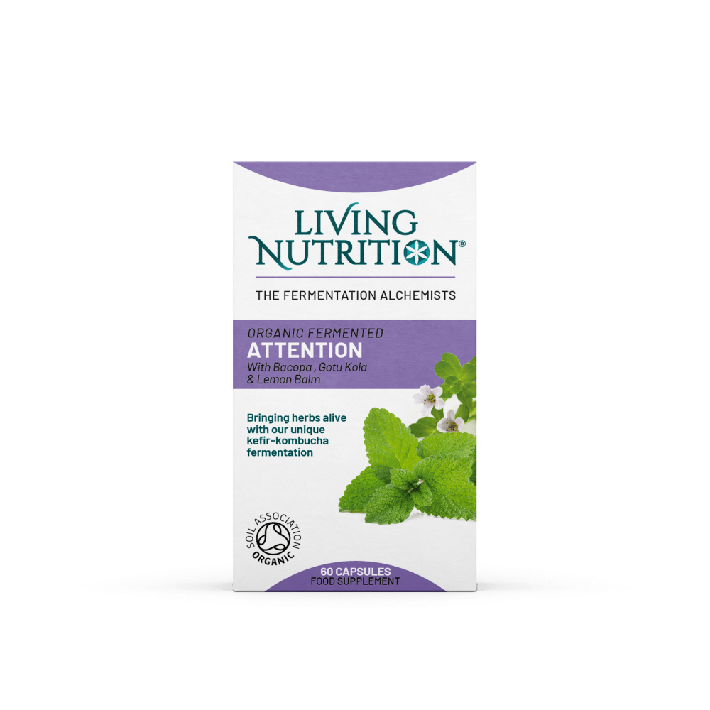 Living Nutrition Organic Fermented Attention 60 Capsules