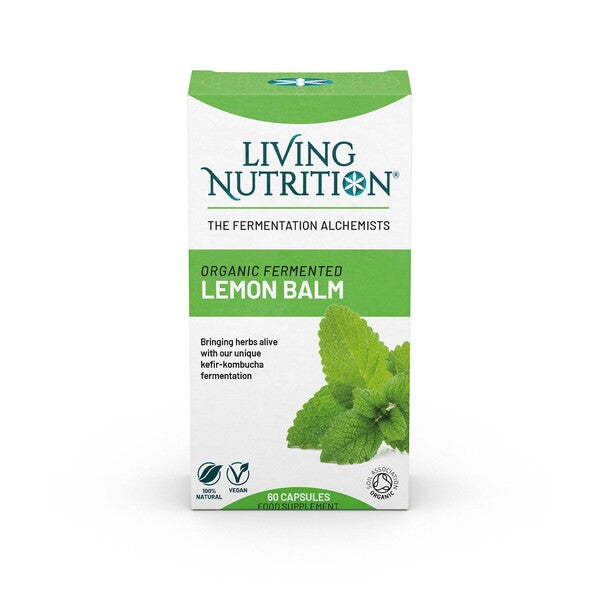 Living Nutrition Organic Fermented Lemon Balm 60 Capsules