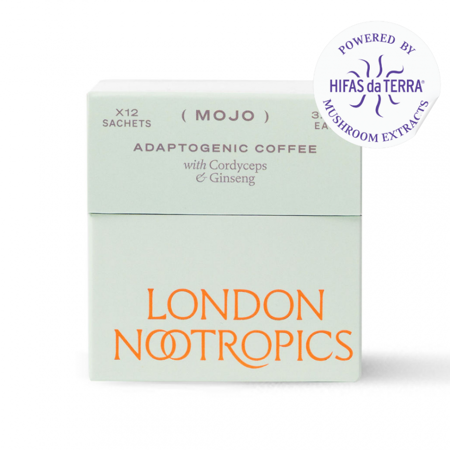 London Nootropics Mojo Adaptogenic Coffee with Cordyceps & Ginseng 12 Sachets