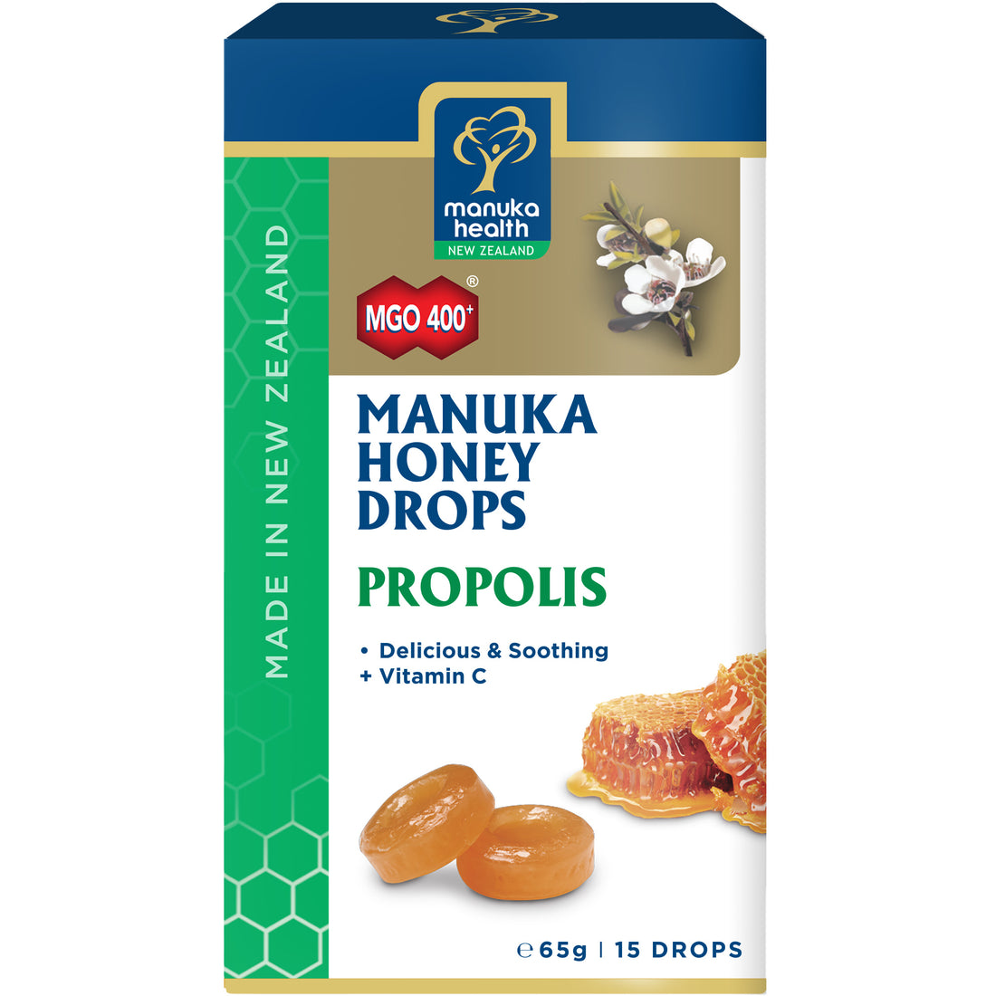 Manuka Health Products - Manuka Honey Drops with Propolis MGO 400+ 65g 15 Lozenges