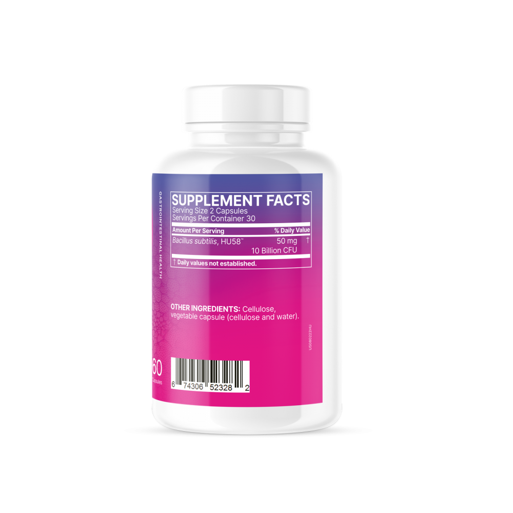 Microbiome Labs HU58 Ultra Strength Bacillus Subtilis 60 Capsules