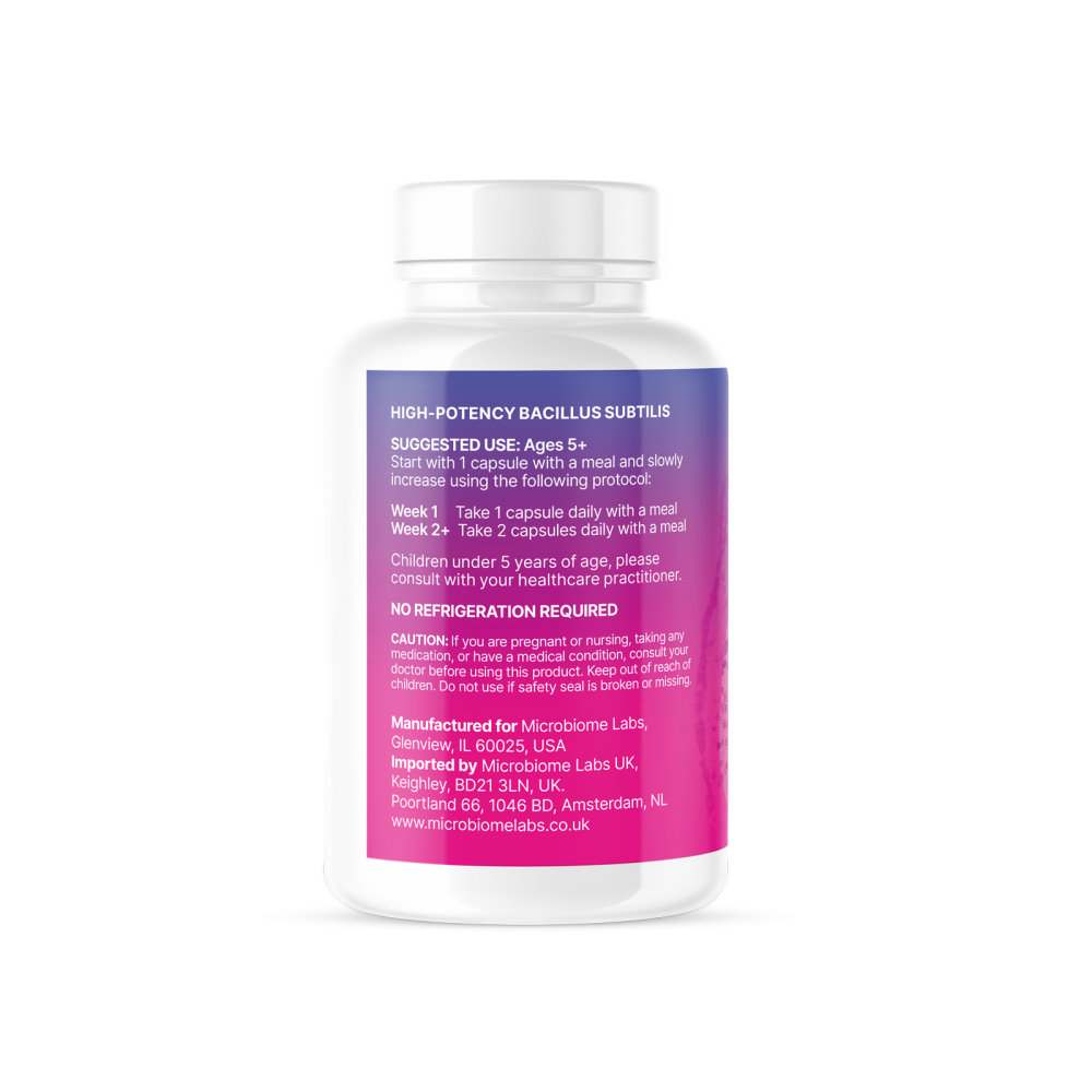 Microbiome Labs HU58 Ultra Strength Bacillus Subtilis 60 Capsules