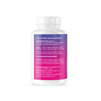 Microbiome Labs HU58 Ultra Strength Bacillus Subtilis 60 Capsules