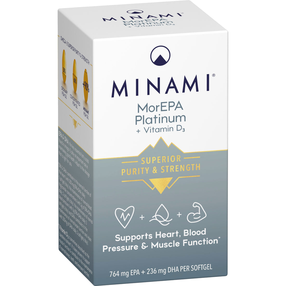 Minami MorEPA Platinum Elite + 1000IU Vitamin D3 60 Softgels
