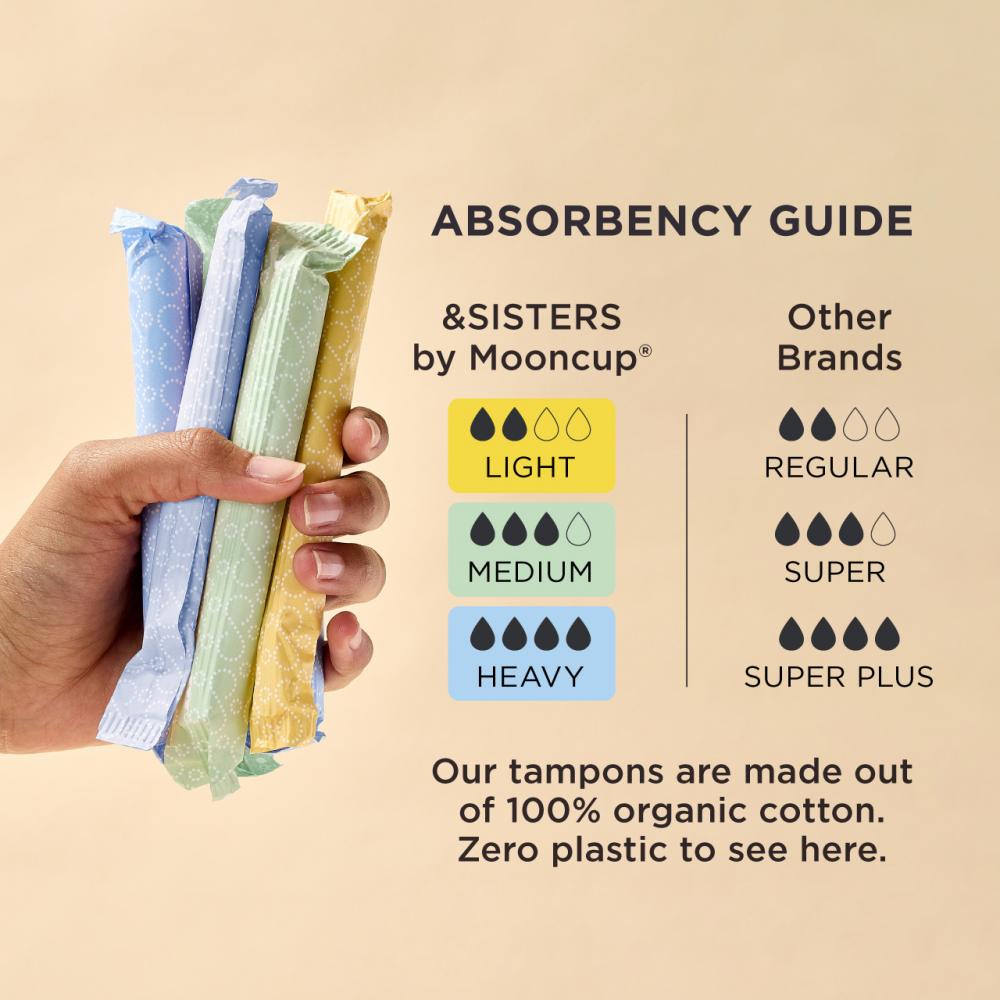 Mooncup Naked Tampons with Cardboard Applicator Light - 14 Tampons