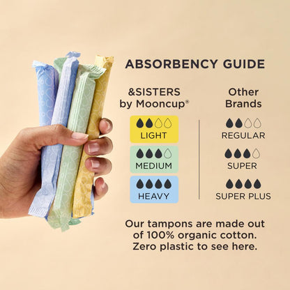Mooncup Naked Tampons with Cardboard Applicator Light - 14 Tampons
