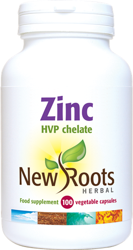 New Roots Herbal Zinc HVP Chelate 100 Capsules