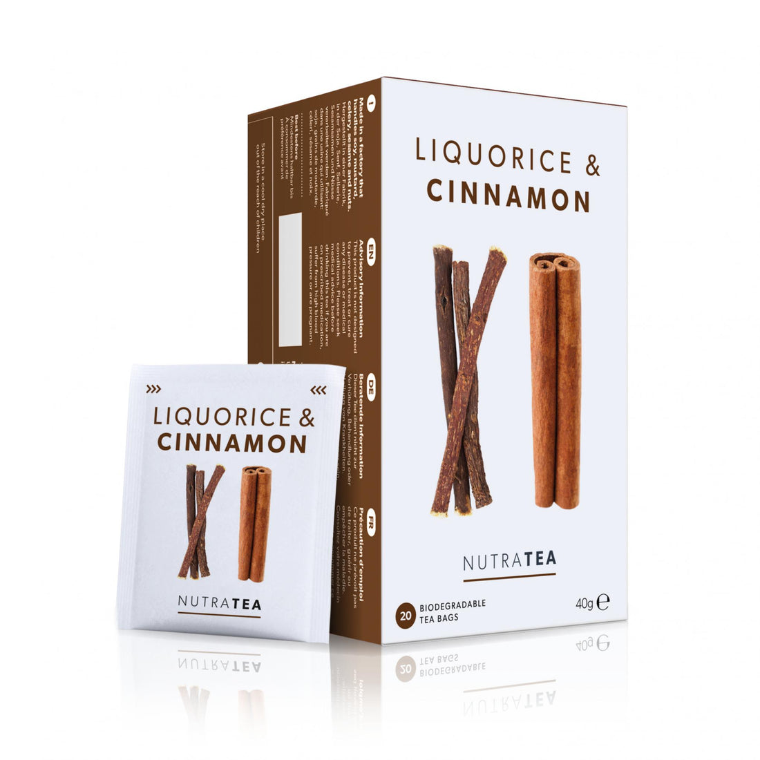 Nutratea Liquorice &amp; Cinnamon Tea Bags 20 Tea Bags, 40 g