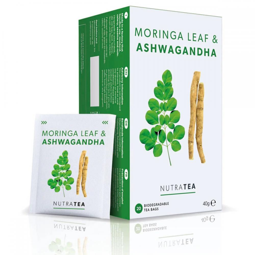 Nutratea Moringa Leaf &amp; Ashwagandha 20 Tea Bags