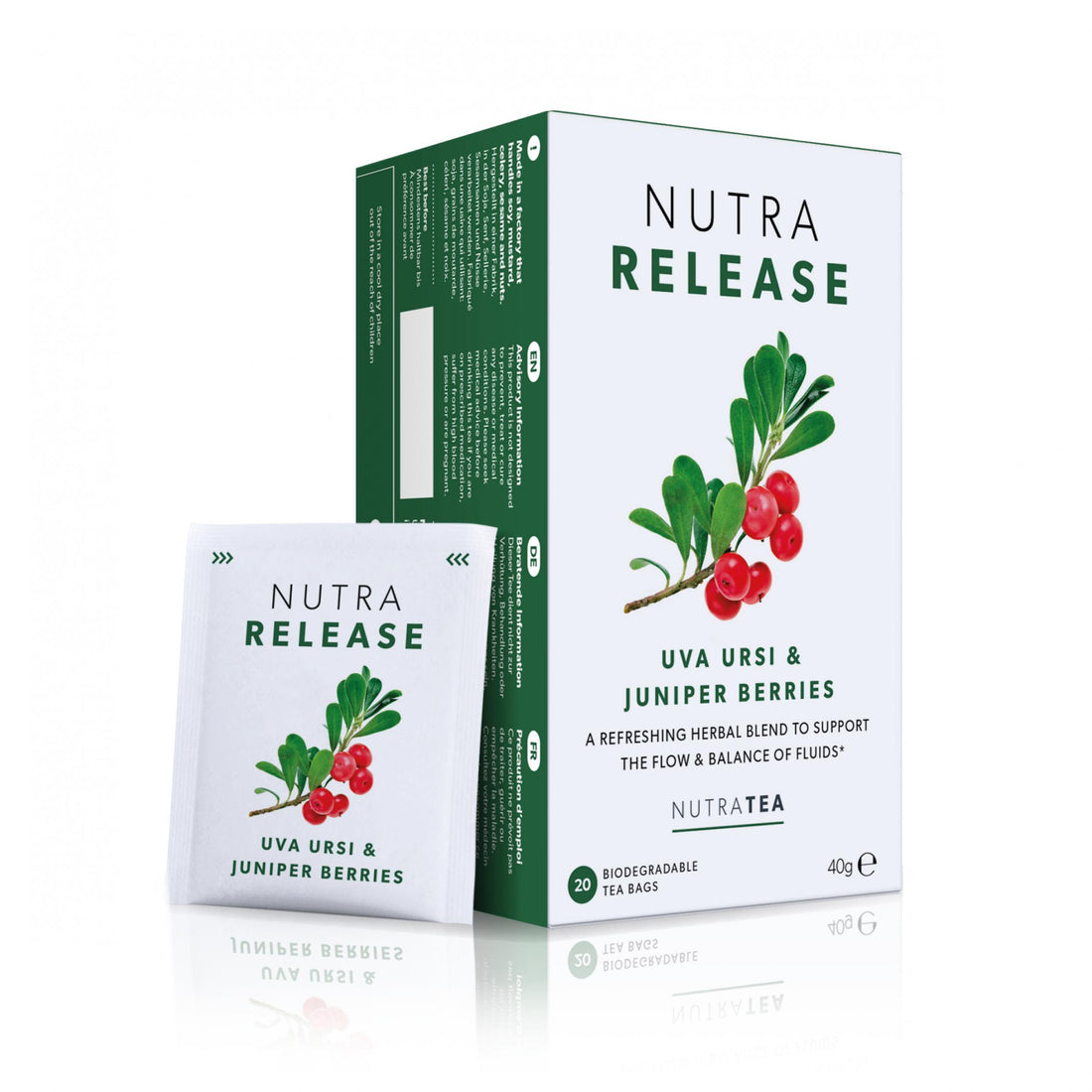 Nutratea Nutra Release Tea Bags 20 Tea Bags, 40 g