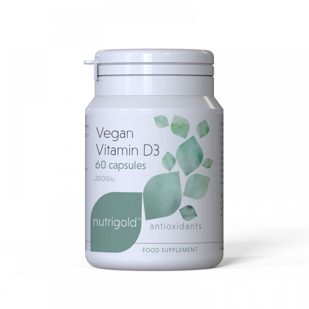 Nutrigold Vegan Vitamin D3 2000iu 60 Capsules