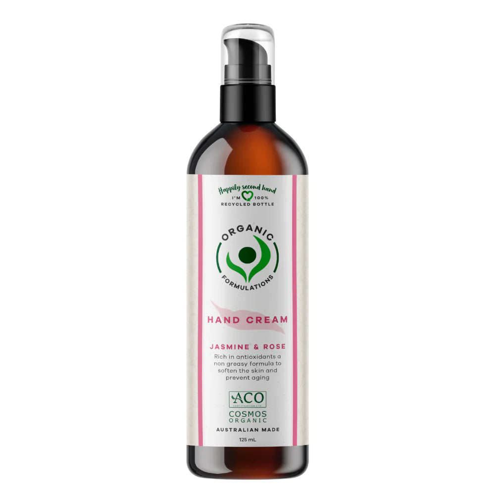 Organic Formulations Jasmine and Rose Hand Cream 125ml