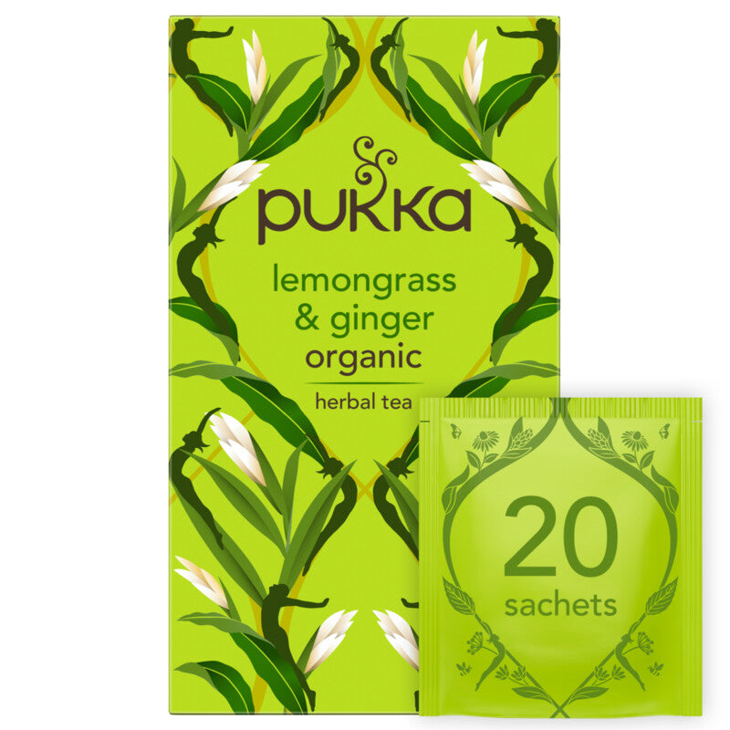 Pukka Herbs Lemongrass &amp; Ginger Tea 20 Tea Bags