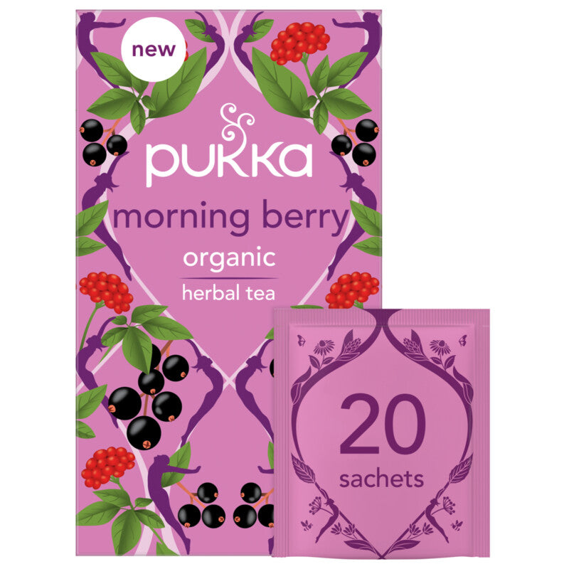 Pukka Herbs Morning Berry Organic Herbal Tea 20 Tea Bags