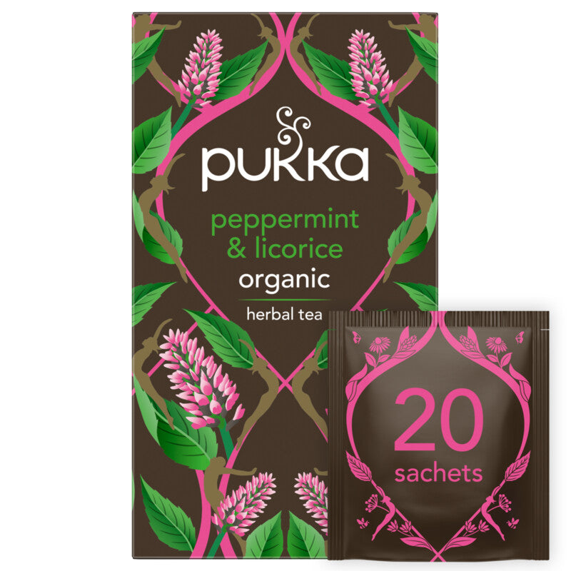 Pukka Herbs Peppermint &amp; Licorice Tea 20 Tea Bags