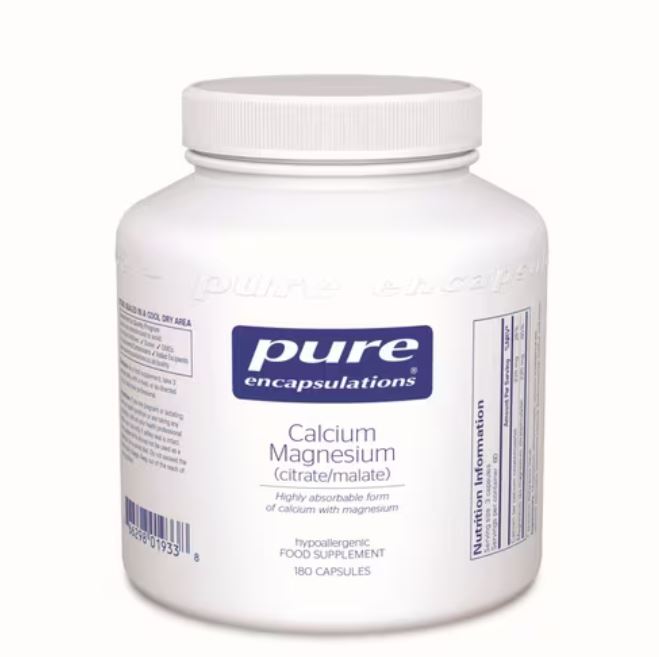 Pure Encapsulations Calcium Magnesium (Citrate/Malate) 180 Capsules