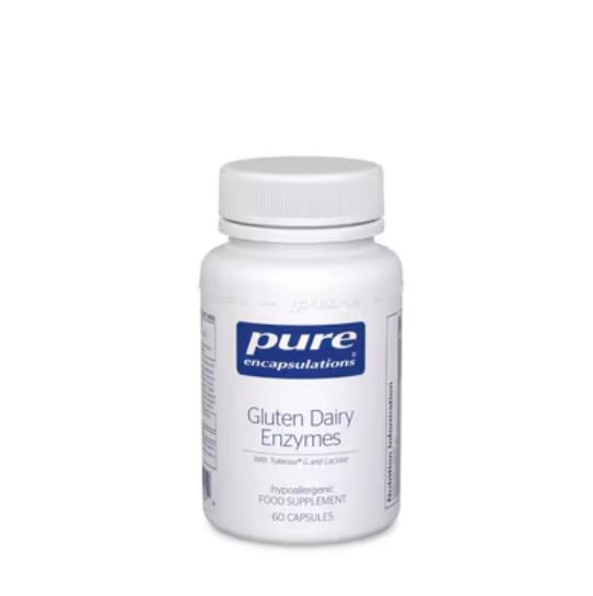 Pure Encapsulations Gluten Dairy Enzymes 60 Capsules