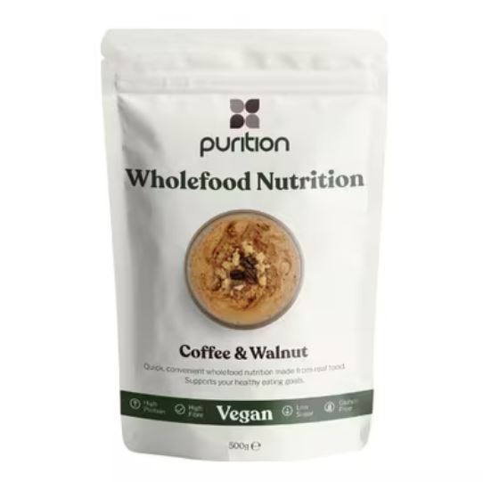 Purition Wholefood Nutrition Coffee &amp; Walnut Vegan 500g