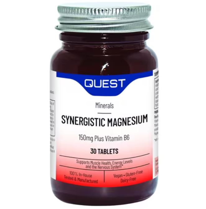 Quest Vitamins Synergistic Magnesium 150mg Plus Vitamin B6 30 Tablets