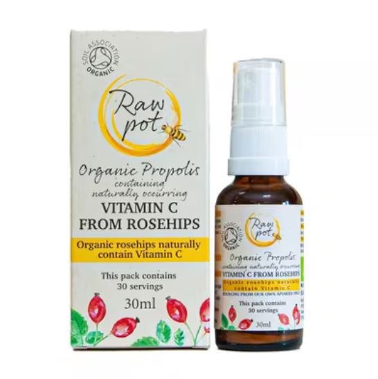 Raw Pot Organic Propolis with Vitamin C Spray 30ml