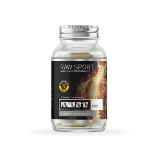 Raw Sport Vitamin D3 with K2 PRO 60 Capsules