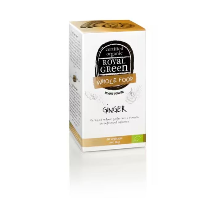 Royal Green Wholefood Ginger 60 Capsules