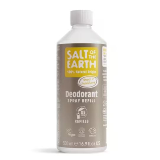 Salt of the Earth Amber &amp; Sandalwood Deodorant Spray Refill 500ml