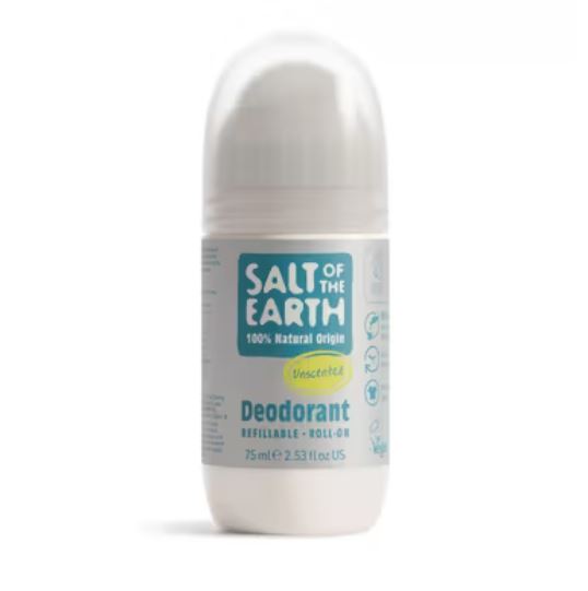Salt of the Earth Unscented Deodorant Refillable Roll-On 75ml