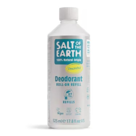 Salt of the Earth Unscented Deodorant Roll-On Refill 525ml