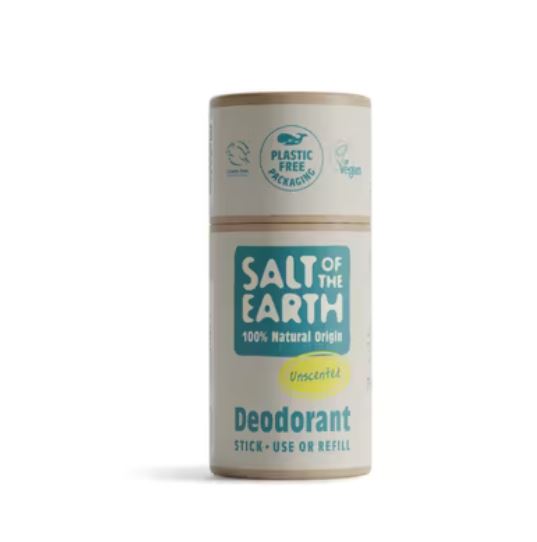 Salt of the Earth Unscented Deodorant Stick - Use or Refill 75g
