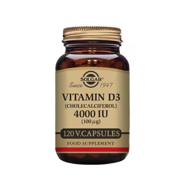 Solgar Vitamin D3 (Cholecalciferol) 4000iu (100ug) 120 V.Capsules