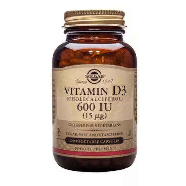 Solgar Vitamin D3 (Cholecalciferol) 600iu (15ug) Vegetable Capsules