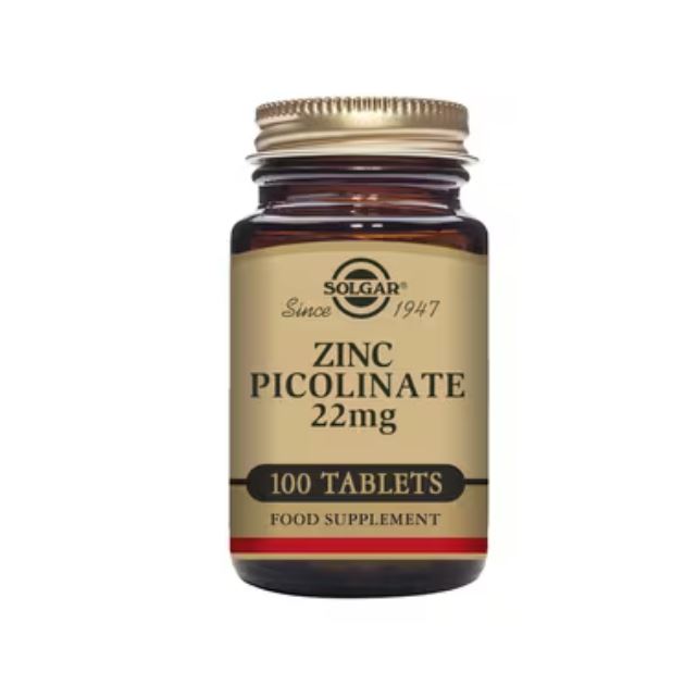 Solgar Zinc Picolinate 22mg 100 Tablets