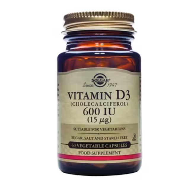 Solgar Vitamin D3 (Cholecalciferol) 600iu (15ug) Vegetable Capsules