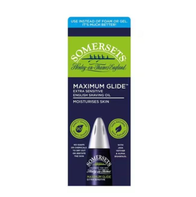 Somersets Maximum Glide Extra Sensitive English Shaving Oil (Green)