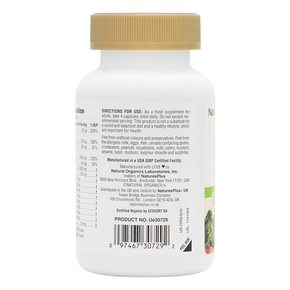 Natures Plus Source of Life Garden Certified Organic Bone Support Capsules 120s
