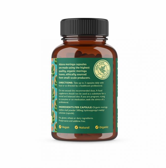 Aduna Organic Moringa Capsules 180