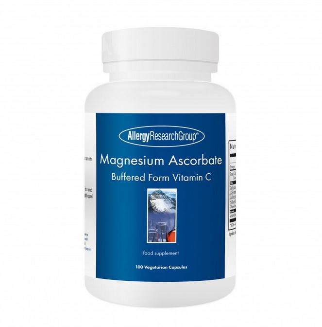 Allergy Research Magnesium Ascorbate Buffered Form Vitamin C 100&