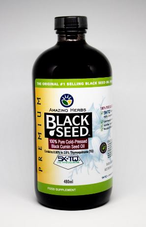 Amazing Herbs Premium Black Seed 100% Pure Cold-Pressed Black Cumin Seed Oil