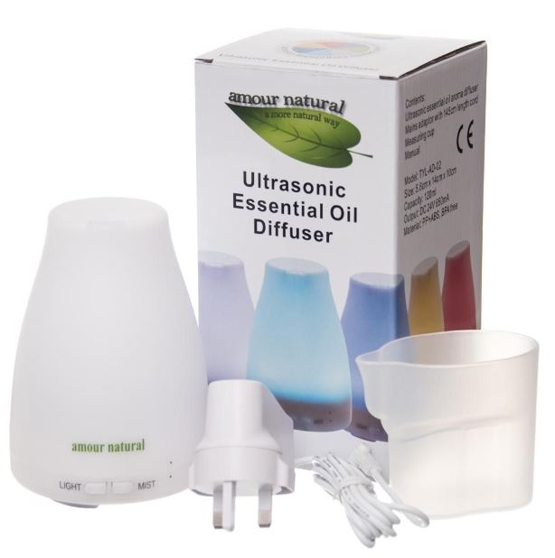 Amour Natural Ultrasonic Essential Oil Diffuser (Colour Changing)