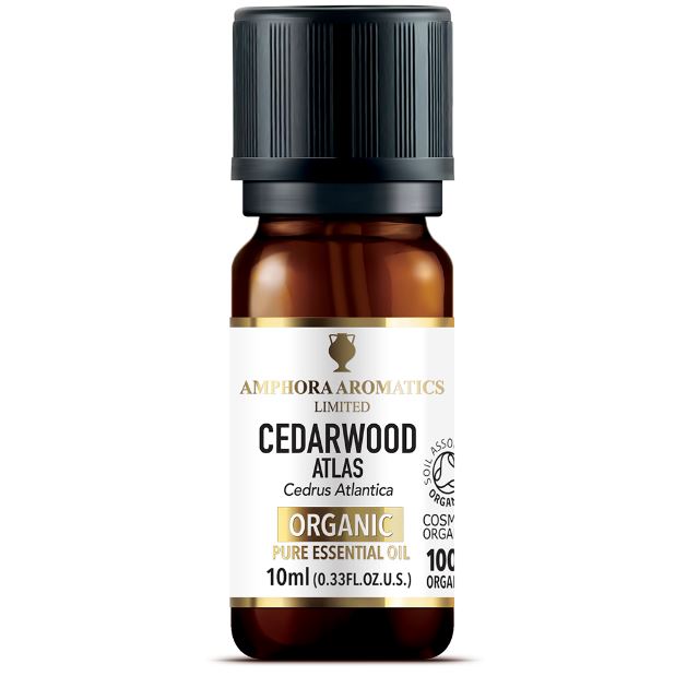 Amphora Aromatics Cedarwood Atlas Organic Pure Essential Oil 10ml