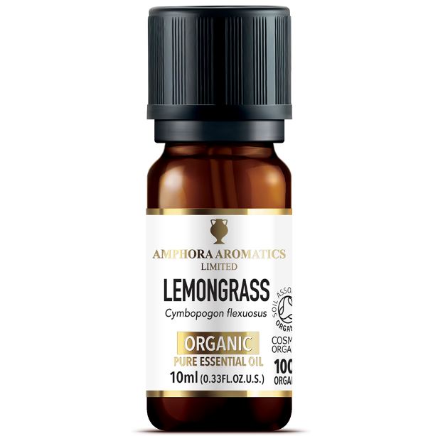Amphora Aromatics Lemongrass Organic Pure Essential Oil 10ml