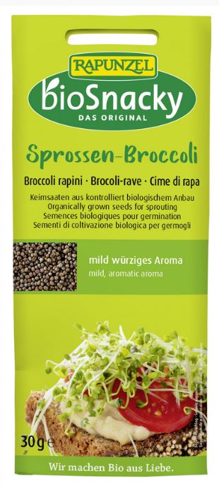 A Vogel (BioForce) bioSnacky Broccoli Rapini Sprouting Seeds 30g