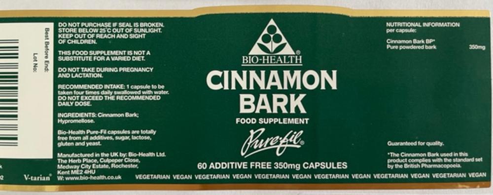 Bio-Health Cinnamon Bark 60&